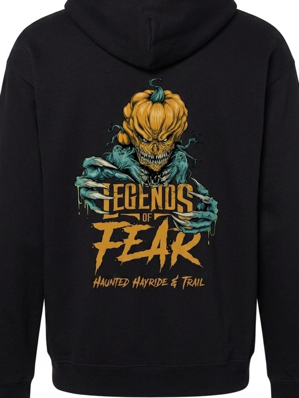 Black Hoodie with Gold Logo - Men's Pullover